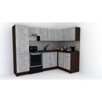 Bucatarie de Colt GENA NEW 2 DR. 140-250, Fara Corp de Cuptor, Wenge / Decor 4298
